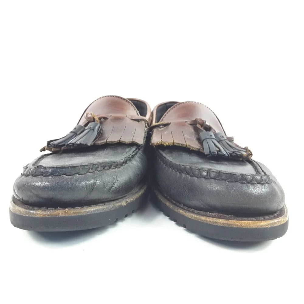 Allen Edmonds Men's Nantucket Brown Leather Tassel Kiltie Boat Shoes Size 11 B